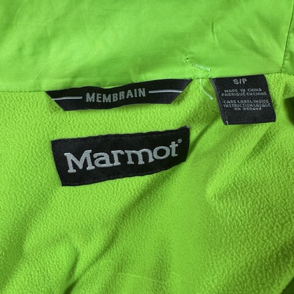 Marmot Women's Ski Jacket Purple Green Waterproof Hooded Snowboard Coat Small - Picture 6 of 8